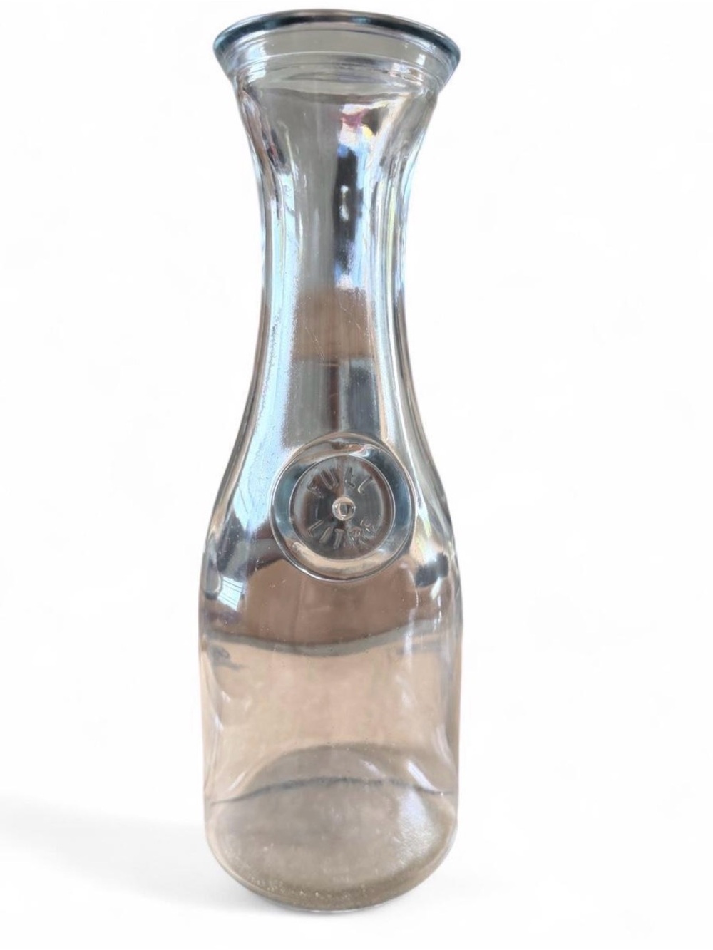 Anchor Hocking 1 Liter Clear Glass Wine Decanter Carafe 11” H, USA VTG